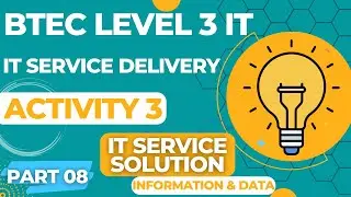 BTEC Level 3 IT - Unit 14 - IT Service Delivery - Part 08 - IT SERVICE SOLUTION (Information & Data)