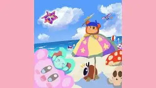 Timelapse of Kirby and His Friends at the Beach