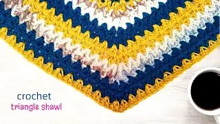 Crochet  triangle shawl