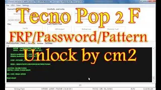 Tecno Pop 2 F Frp Password Pattern pin Unlock Done By CM2