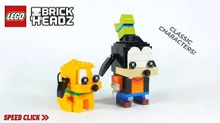 Cute LEGO Brickheadz, GOOFY and PLUTO! Set #40378 / Speed Build Review