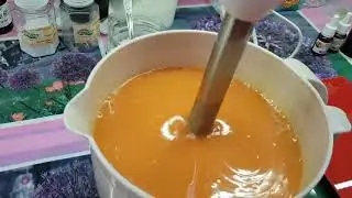 Мыло Медово -  Овсяное ручной работы. Мыло с нуля. Мыло из натуральных масел. Soap with honey.