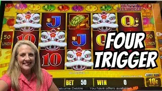 Four Trigger Win in High Limit #slots #casino #slotmachine
