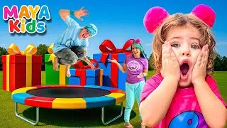 Maya ganha um PULA-PULA GIGANTE do Papai e da Mamãe 😱🎁