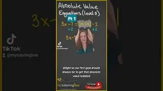 part 1 How to solve absolute value equations algebra #mathtutor #mathhelp #algebra #math