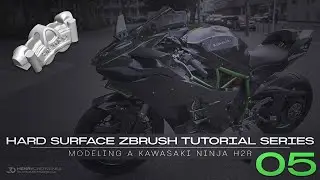 Hard Surface ZBrush Tutorial Series // Modeling A Kawasaki Ninja H2R // 05