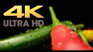 Spicy chilli peppers cinematic macro  - 4k video hdr