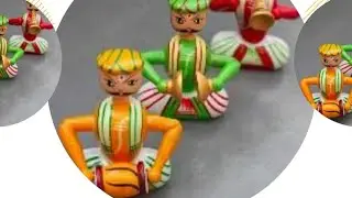 clay doll making at home/simple bottle art/diy room decor