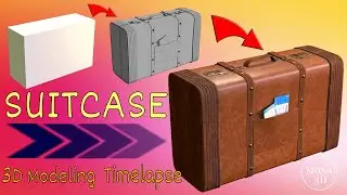 3D Modeling and Texturing Timelapse Suitcase  (Maya)