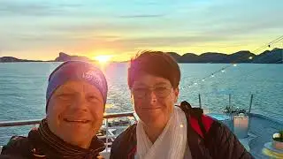Die Sonne strahlt uns morgens um zwei Uhr an, eine unvergessliche Kreuzfahrt! #kreuzfahrt