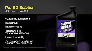 BG Drive line Synchro Shift II - Product Knowledge
