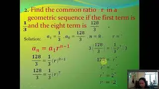 Solving Problems Involving Geometric Sequence