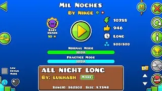 Geometry Dash - Mil Noches (Demon 10*) by Nikce