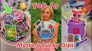 [ASMR] TOP 10 LUCKY DIPS INTO A BUCKET OF 100 MYSTERY TOYS!!😱🎁 📦 *RANKED!*🫢 | Rhia Official♡