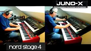 Roland Juno X Lead (JX8P) with White Grand Nord Stage 4