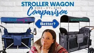 COMPARE Wonderfold & Famileasy Four Seat Stroller Wagons | Which is a better value? #strollerwagon