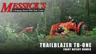 Mowing an open field with a front-mount rotary cutter | TrailBlazer TB-ONE