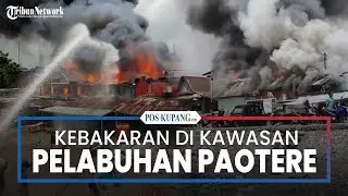 Kebakaran di Pemukiman Padat Dekat Pelabuhan Paotere Makassar