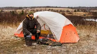 Camping In Snow And Rain With Small Tent