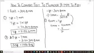 How to Convert Feet to Millimeter and Millimeter to Feet / Convert ft to mm / ft to mm conversion
