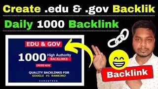 How to create high pr .edu and .gov backlinks with SEO TOOL | Backlink Kaise Banaye