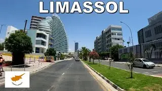 DRIVING along LIMASSOL CITY WATERFRONT in CYPRUS
