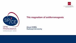 Talks - Terahertz Spintronics 2023 - Alexei KIMEL, Radboud University