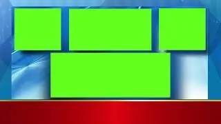 4 windows template green screen animation loop. Free use.