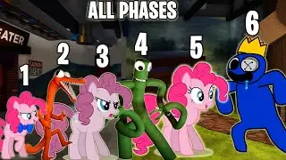🔥 Rainbow Friends All Phases 🆚 Pinkie Pie All Phases - Friday Night Funkin - Roblox Rainbow Friends🔥