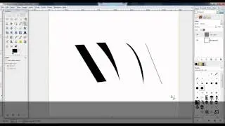 Different Lines with Paths Tool (GIMP)