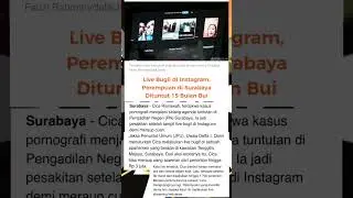 Live bugil Instagram, perempuan di surabaya dituntut 15 bulan bui