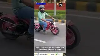 Man's Viral Ride on Mini Pink Bullet Wows the Internet in Delhi
