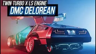 Twin Turbo LS engine swap DMC Delorean @ Sema 2021 in Toyo treadpass booth. The_kyza x Salvage