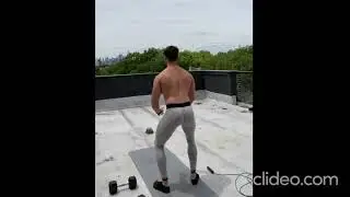 guy doing workout in tight gymwear