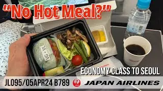 ✈️ No more Hot Meal?｜Tokyo to Seoul｜Economy Class｜Vegetarian Vegan Meal｜JL095