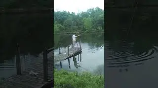 playing with new fly rod and reel
