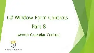 How to Use MonthCalendar Control in C#.Net Window Form Application in Urdu/Hindi