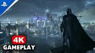 Batman Arkham Knight PS5 Free Roam Across Gotham City Gameplay (4K)