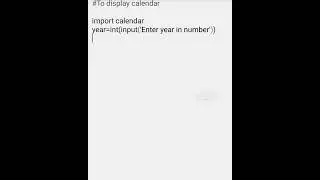 To display calendar  