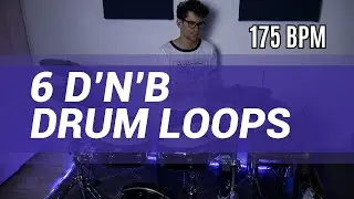 Drum & bass drum loops 175 BPM // The Hybrid Drummer