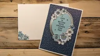 Make a sweet floral card with flowers from the Petal Park stamp set & matching punch from Stampin Up