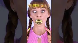 ASMR Gold Food Emoji Eating Mukbang 