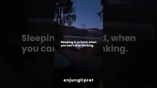 Sleeping is so hard when you can't stop thinking.