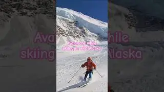 Large avalanche during the ski descent on Mt Fairweather #nature #alaska #glacier #avalanche