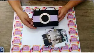 como hacer un album de fotos en forma de camara