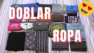 Como DOBLAR ROPA para Ahorrar Espacio 👕👗 Método del bolsillito 21 prendas diferentes 😮
