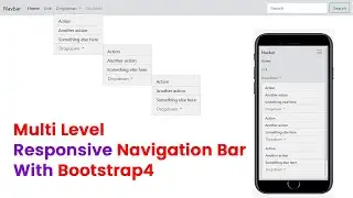Create Responsive Multilevel Dropdown menu in bootstrap4 | Nested Dropdown | CSS, HTML5 & Bootstrap4