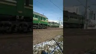 Тепловозы 2М62У-0257,2М62-0882 и 2М62-1153 на станции Минск-Сортировочный 10. 03.2021