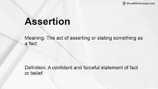 Assertion Meaning