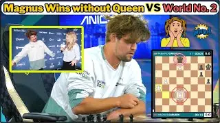 Magnus wins without his queen 😎🐐